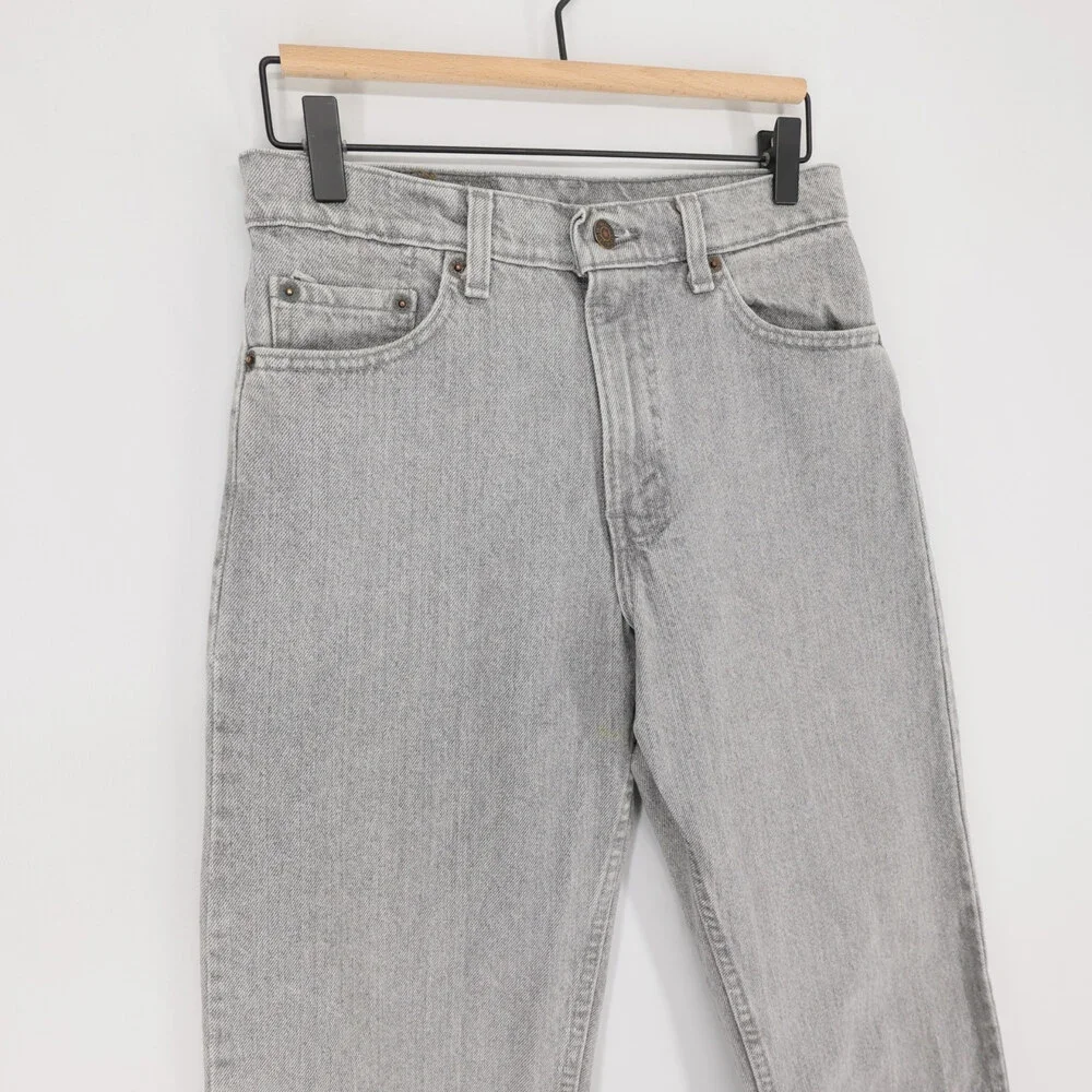 Vintage Levis 550 Jeans Mens 29x32 (28x33) Gray Relaxed Fit Tapered Made USA 90s